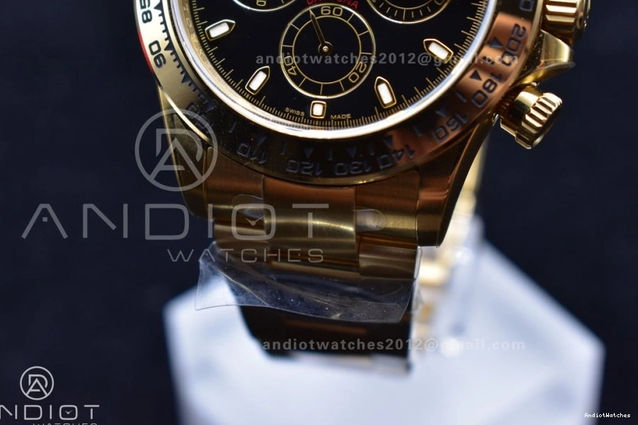 on Best Clean YG 415 V 116505 SA4130 Edition 1:1 Bracelet Daytona Dial Black Vibrant 0307